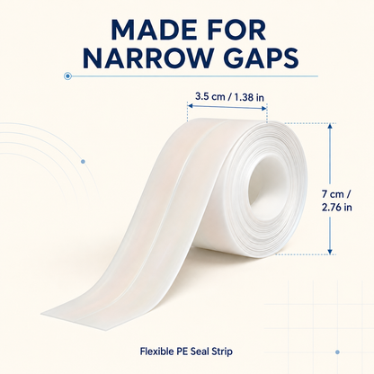 Self-Adhesive White Caulk Tape