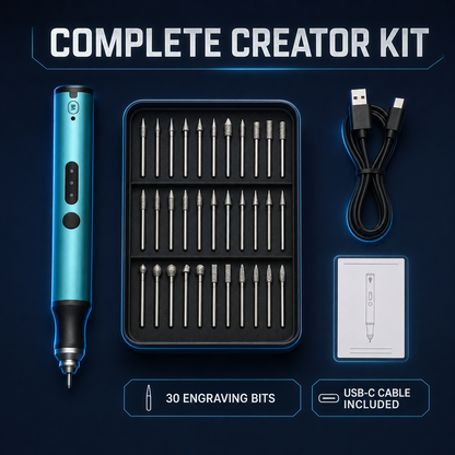 Cordless Rechargeable Engraving Pen 5-Speed Carving Kit
