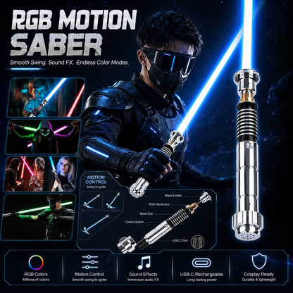🔥LAST SALE 55% OFF🛡️Legendary Luke Skywalker RGB Lightsaber – Motion-Activated with Infinite Colors