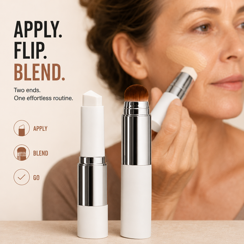 💝LAST SALE 55% OFF💝Korean Color-Changing Foundation Stick with Built-In Brush