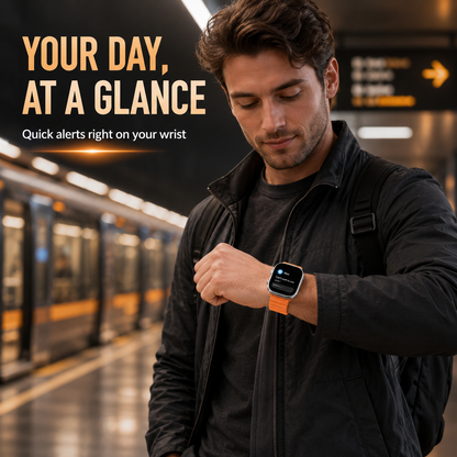 2.01" HD Smart Watch for Men & Women – Bluetooth Calls, Fitness Tracker, Heart Rate Monitor & Message Notifications