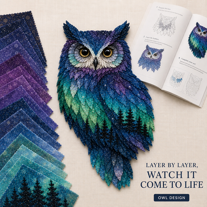 ⏳Last Day 49% OFF - 🌌🐺Northern Lights Wildlife DIY Patchwork Kit