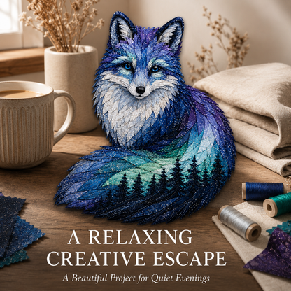 ⏳Last Day 49% OFF - 🌌🐺Northern Lights Wildlife DIY Patchwork Kit