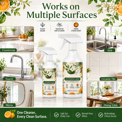 120 ML Multi-Purpose Kitchen & Bathroom Cleaner – Grease, Limescale & Stain Remover Spray