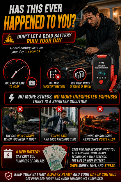 BATTERY STARTER - GET YOUR VEHICLE STARTED AGAIN IN MINUTES