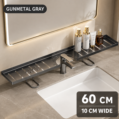 Adjustable Faucet Shelf – No-Drill Sink Organizer & Storage Rack