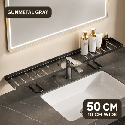 Adjustable Faucet Shelf – No-Drill Sink Organizer & Storage Rack