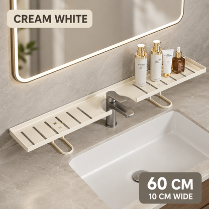 Adjustable Faucet Shelf – No-Drill Sink Organizer & Storage Rack