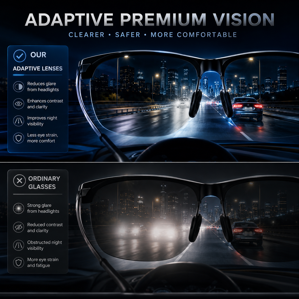 ✨Summervibes Smart Auto Zoom Photochromic Sunglasses | UV400 Anti Blue Light Outdoor Shades