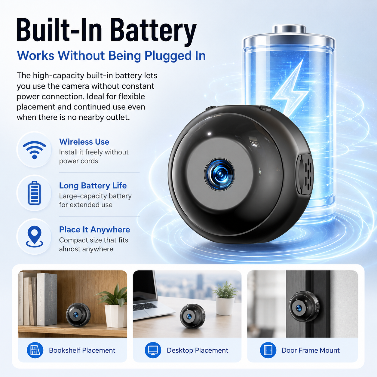 [Upgraded ultra-invisible]📸Mini WIFI Camera 1080P HD - Night Vision Included