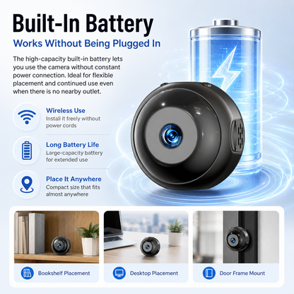 [Upgraded ultra-invisible]📸Mini WIFI Camera 1080P HD - Night Vision Included