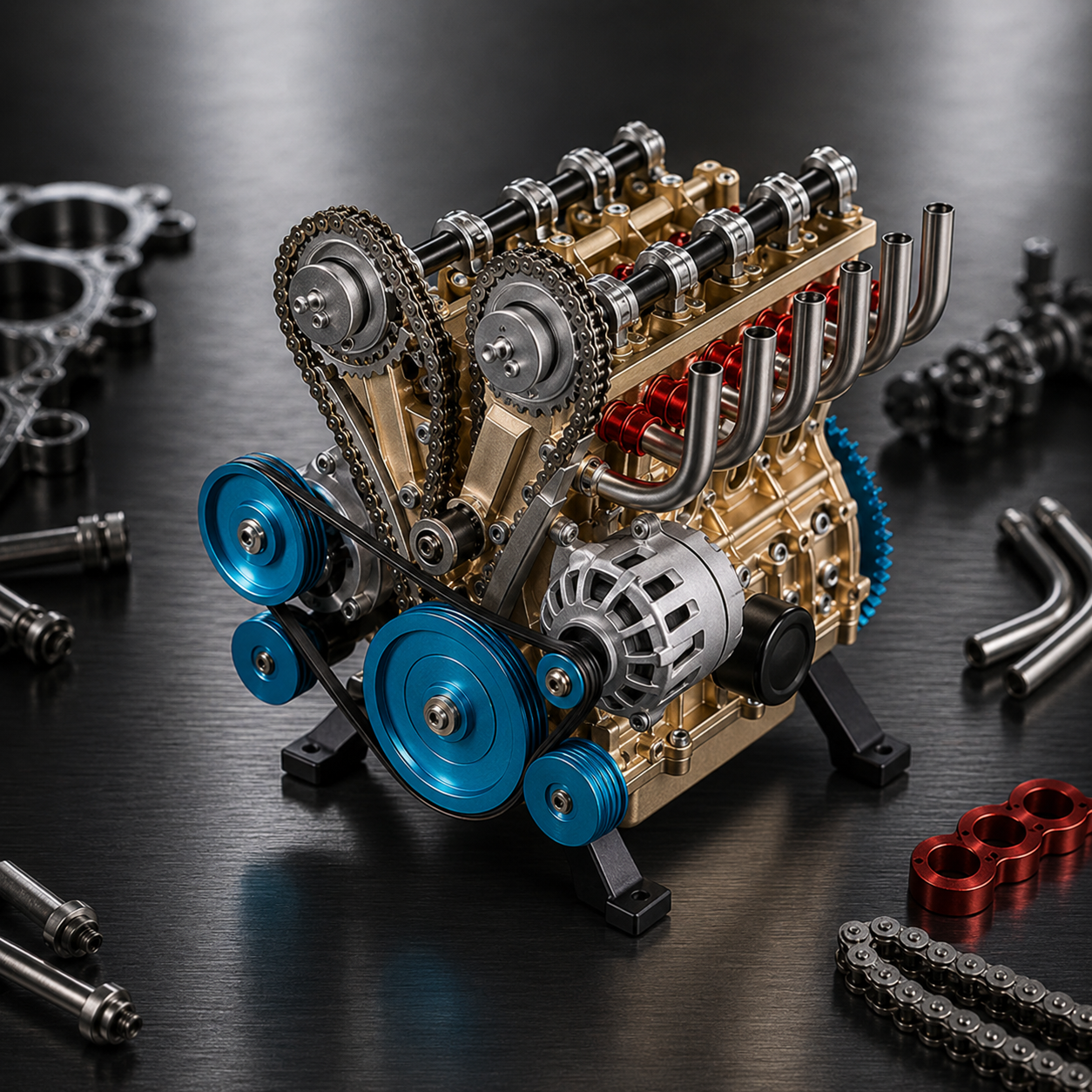 🏎️🛠️The Ultimate Desktop Masterpiece: Miniature V8 Small-Block Static Model Kit