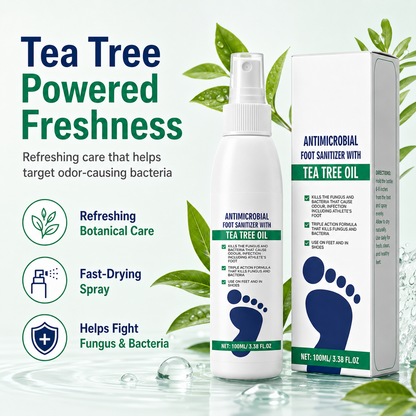 Tea Tree Oil Foot Spray - Moisturizing Deodorant for Fresh Feet