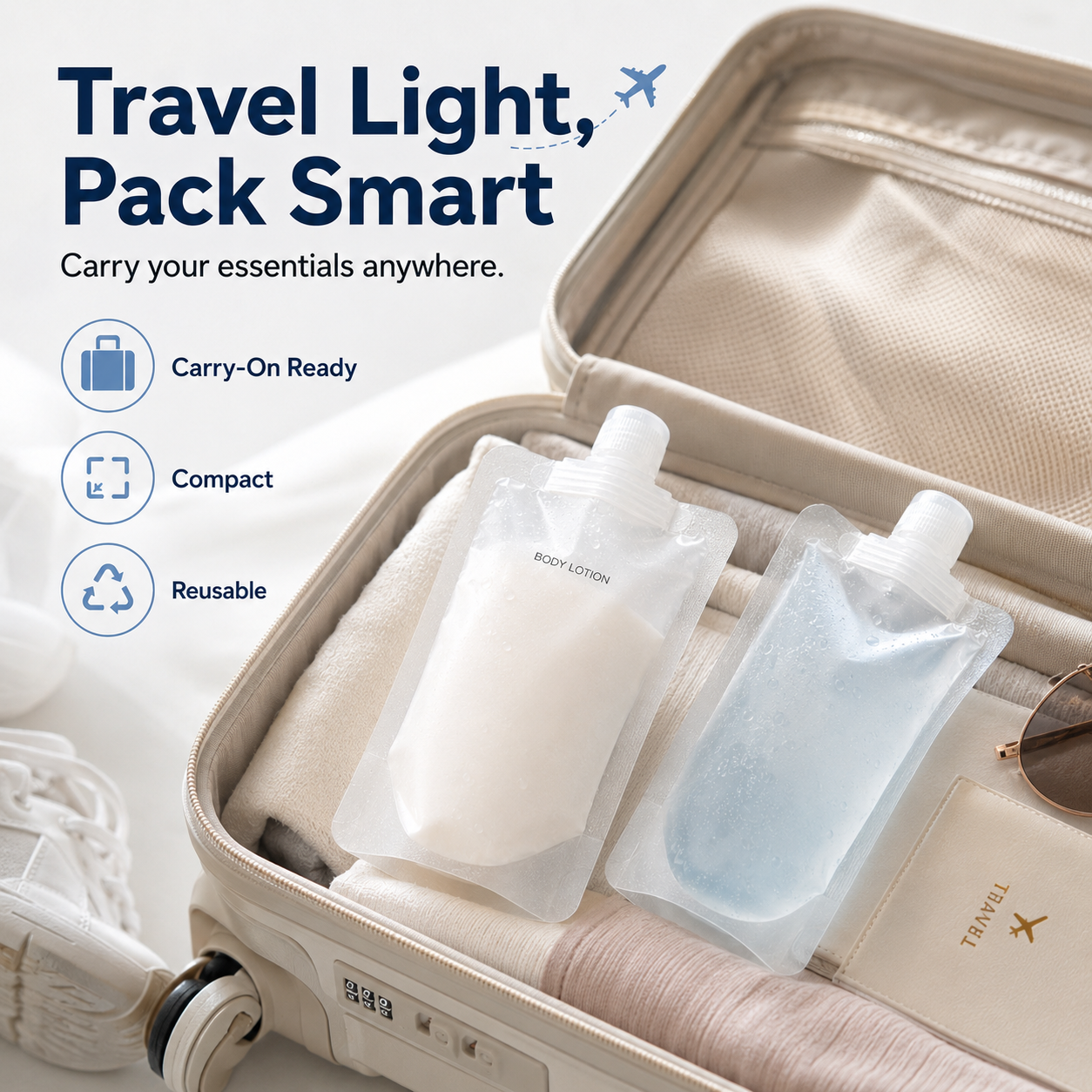 12 Counts Reusable Plastic Pouches, Versatile Liquid Carriers for Picnics and Outings