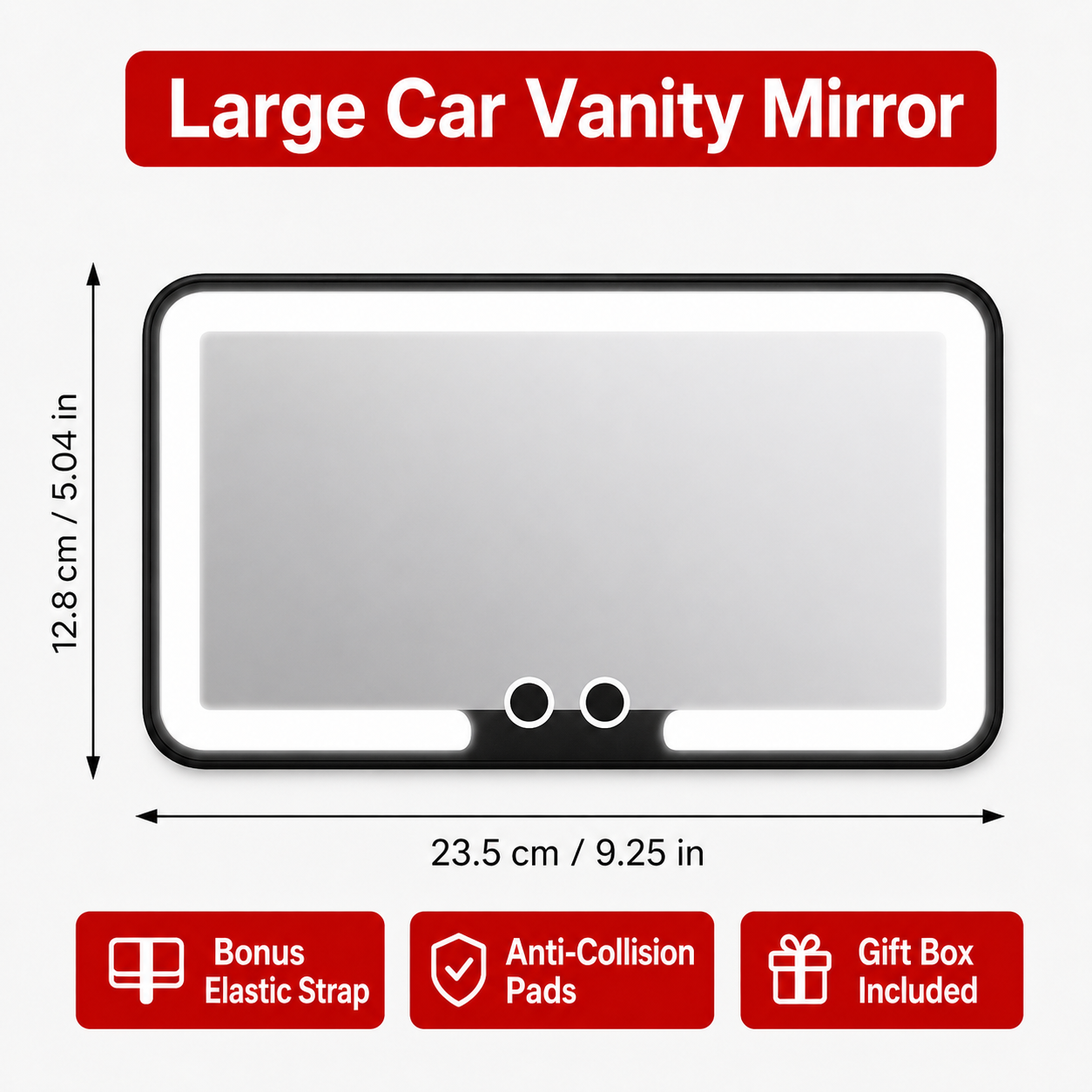 🔥 LAST DAY 50% OFF-✨ LED Car Sun Visor Vanity Mirror – Touch-Control Lighted Makeup Mirror