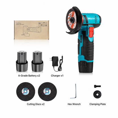 🔧✨ Cordless Mini Angle Grinder – 19500RPM, 12V, Dual Battery, Compact & Powerful!