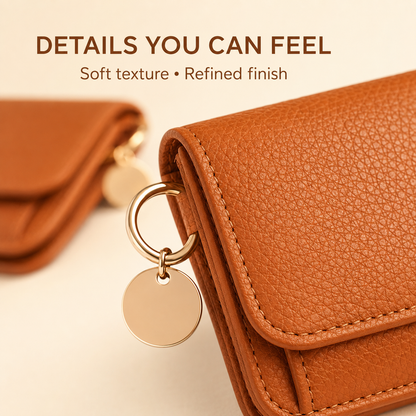 Women's Elegant Minimalist Short Slim Wallet All-match Trendy Mini 3 Bifold Purse Blocking Card Holder Money Clip ID Window Compact Coin Purse Ideal Gift