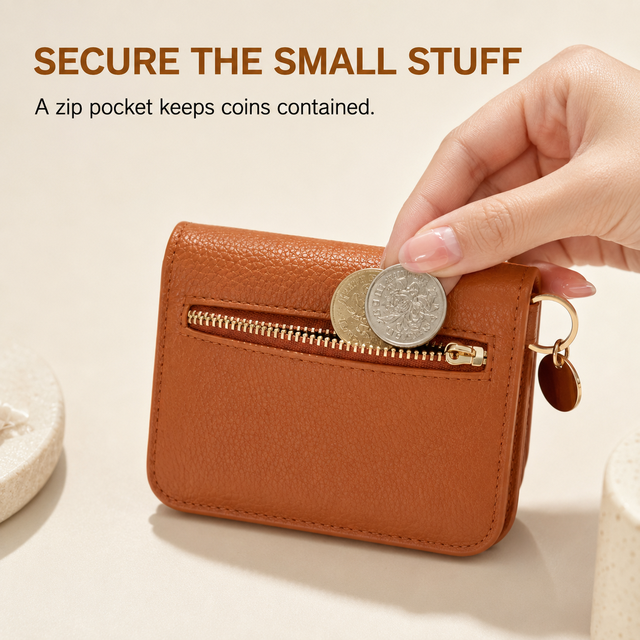 Women's Elegant Minimalist Short Slim Wallet All-match Trendy Mini 3 Bifold Purse Blocking Card Holder Money Clip ID Window Compact Coin Purse Ideal Gift