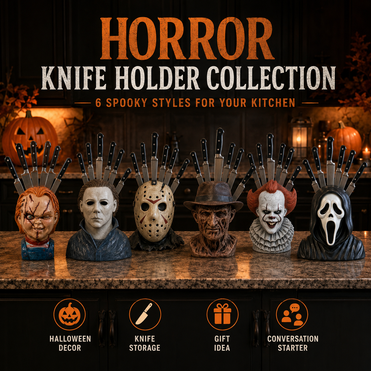 Horror Knife Blocks - HandCrafted By Me