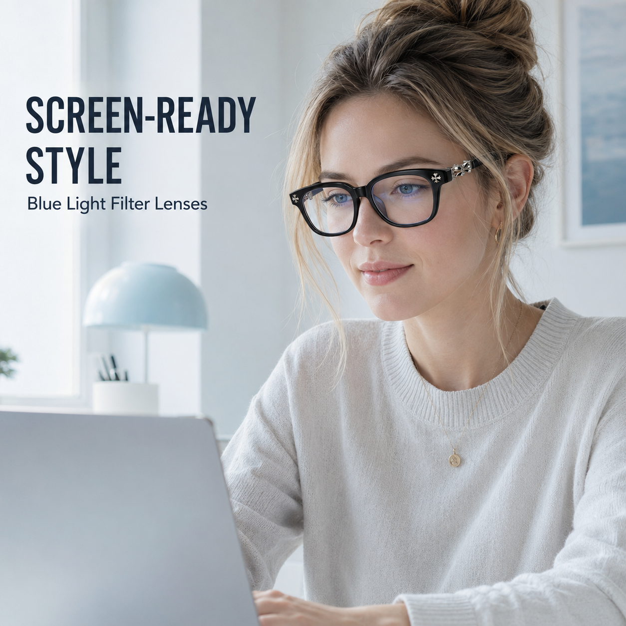 Unisex Blue Light Blocking Glasses – Modern Square Frames for Computer, Gaming & Everyday Use