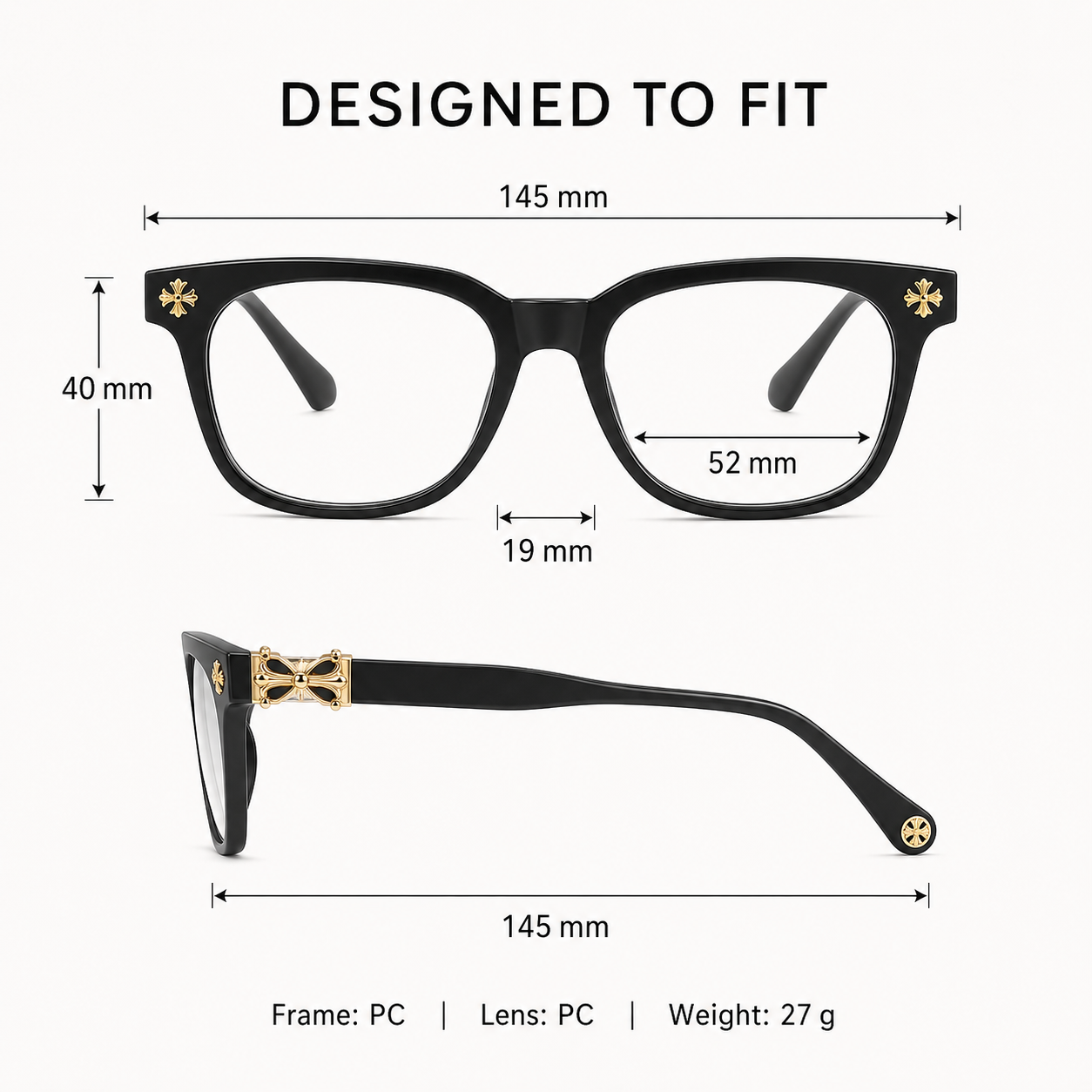 Unisex Blue Light Blocking Glasses – Modern Square Frames for Computer, Gaming & Everyday Use