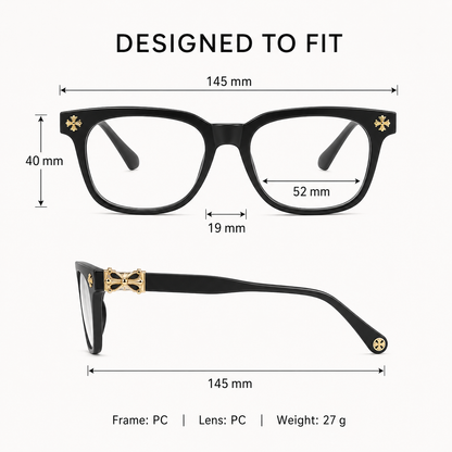 Unisex Blue Light Blocking Glasses – Modern Square Frames for Computer, Gaming & Everyday Use