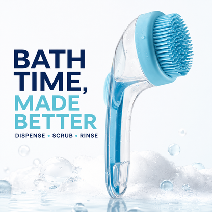 2026 2-in-1 Pet Bath & Grooming Brush with Soap Dispenser