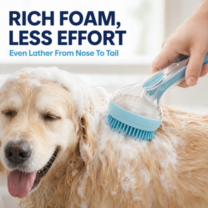 2026 2-in-1 Pet Bath & Grooming Brush with Soap Dispenser