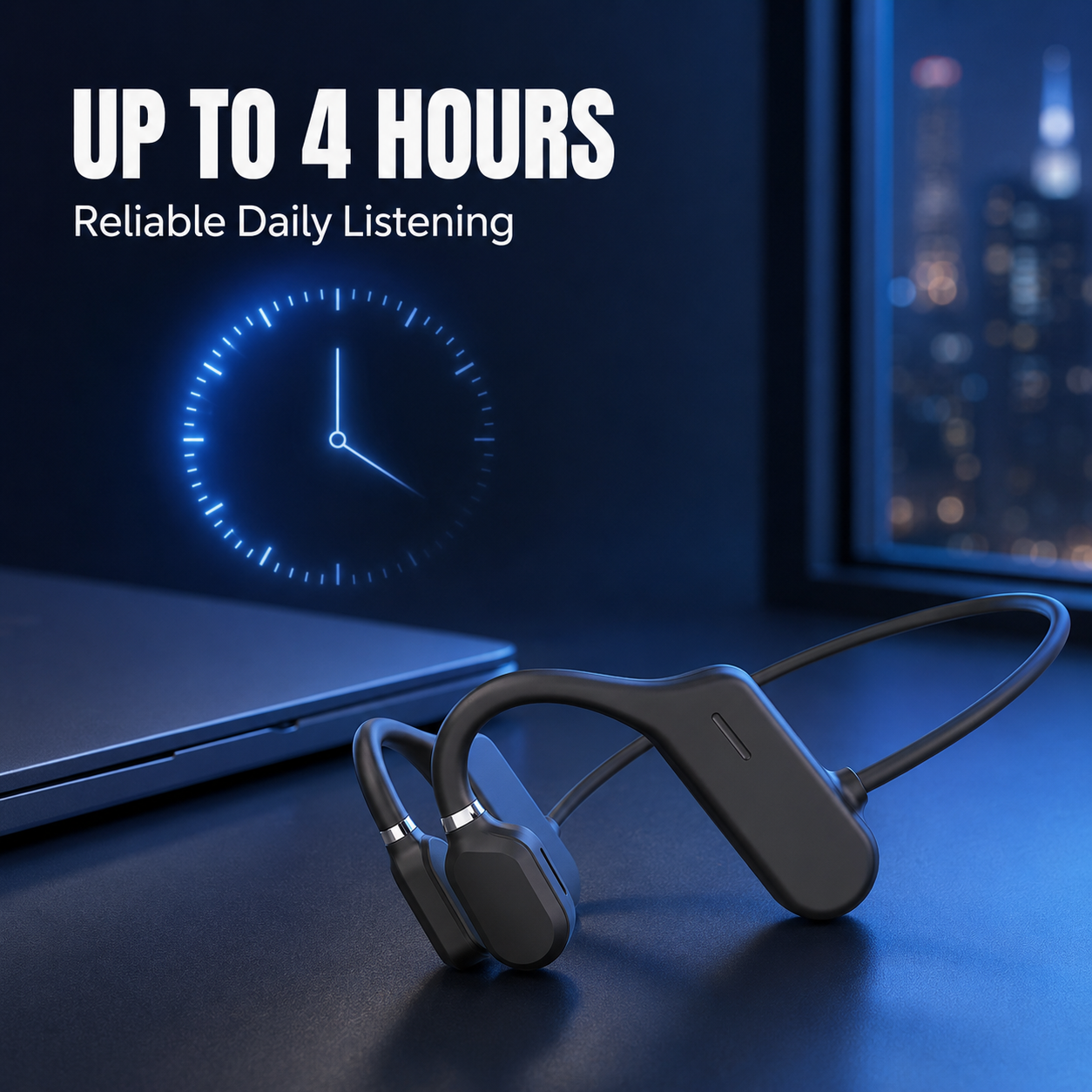 Open-Ear Bluetooth Sports Headphones | Ultra-Light Wireless Air Conduction Earbuds for Running, Hiking & Cycling