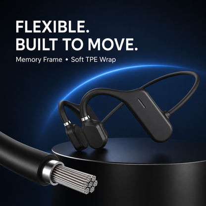Open-Ear Bluetooth Sports Headphones | Ultra-Light Wireless Air Conduction Earbuds for Running, Hiking & Cycling