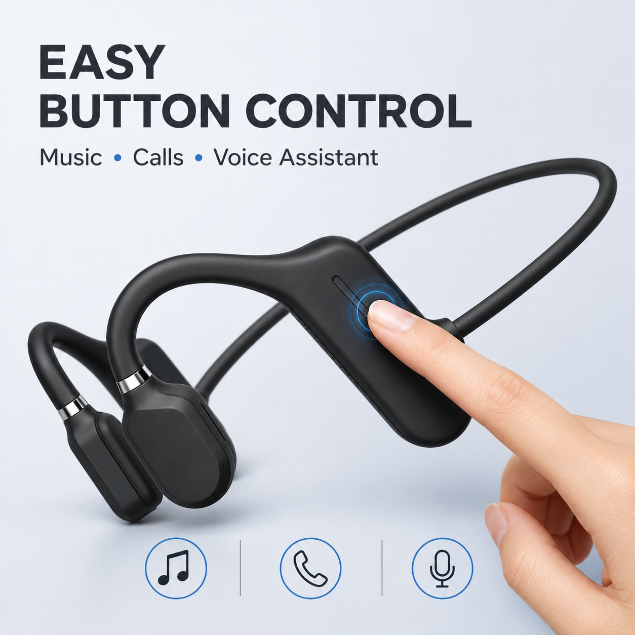 Open-Ear Bluetooth Sports Headphones | Ultra-Light Wireless Air Conduction Earbuds for Running, Hiking & Cycling