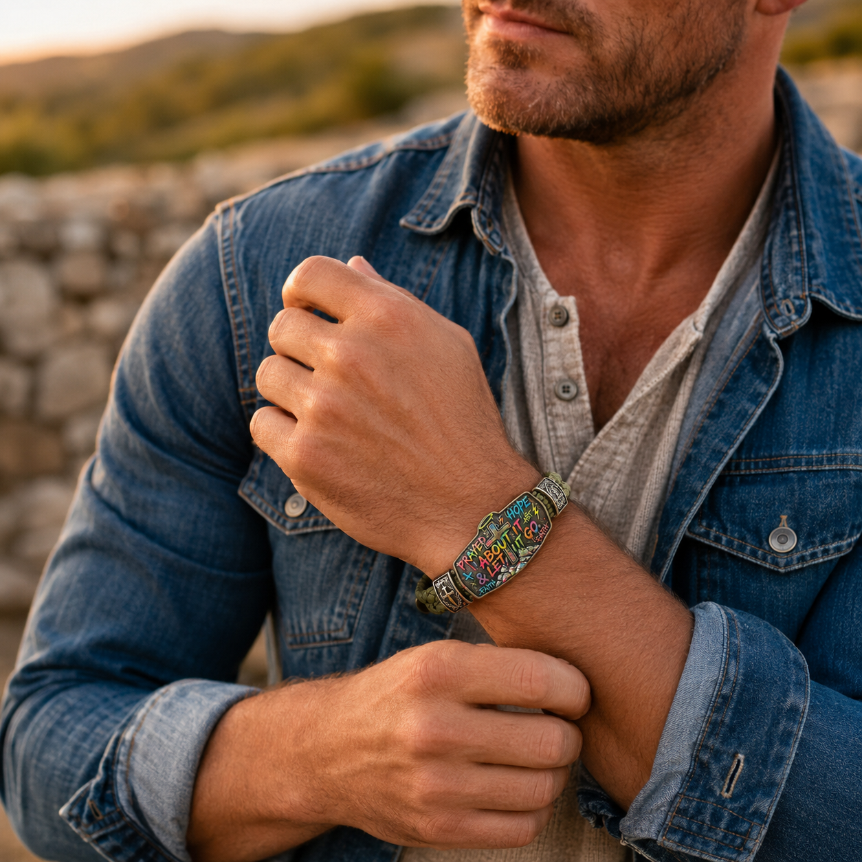 ✝️Faith Over Fear Bracelet – Christian Cross Bracelet✨🌸