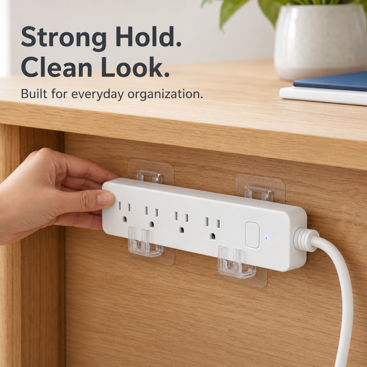 Heavy-Duty Self-Adhesive Wall Hooks | No-Drill Waterproof Mounting Hooks for Bathroom, Kitchen & Home Organization