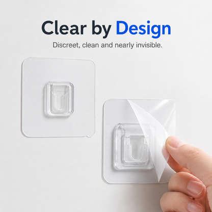 Heavy-Duty Self-Adhesive Wall Hooks | No-Drill Waterproof Mounting Hooks for Bathroom, Kitchen & Home Organization