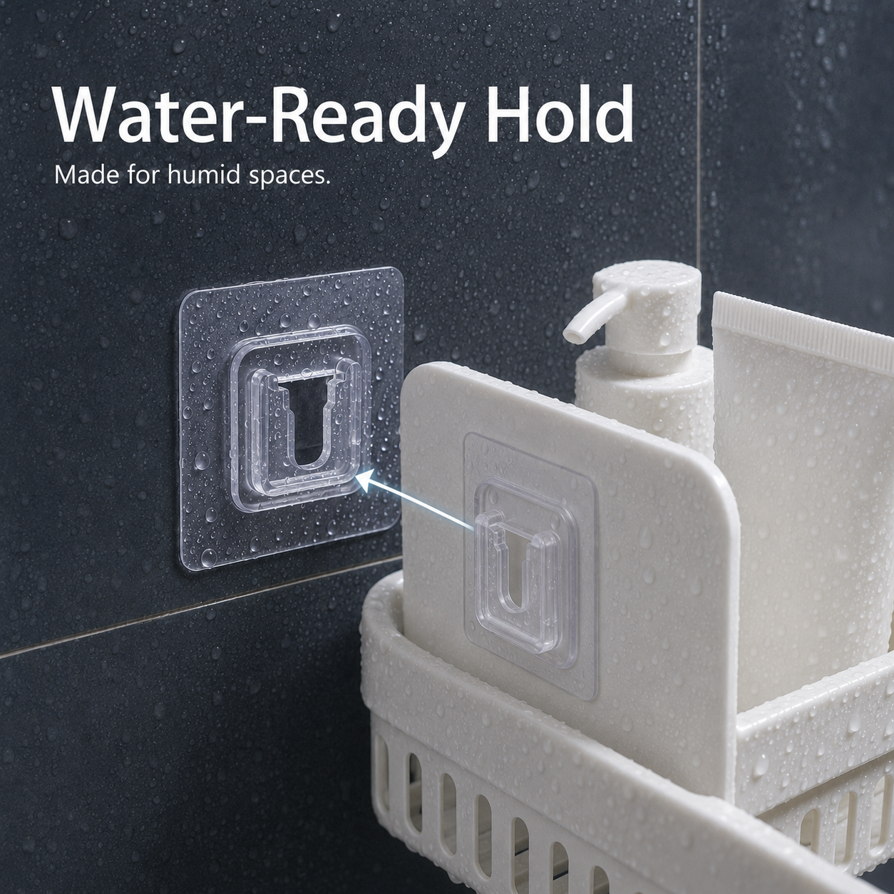 Heavy-Duty Self-Adhesive Wall Hooks | No-Drill Waterproof Mounting Hooks for Bathroom, Kitchen & Home Organization