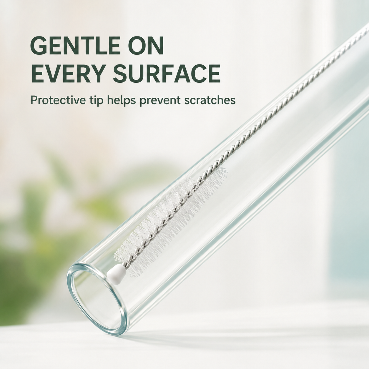 Straw Cleaner Brush Set - 8 Pieces Stainless Steel
