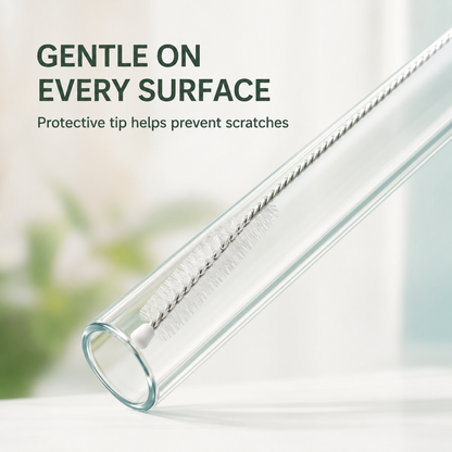 Straw Cleaner Brush Set - 8 Pieces Stainless Steel