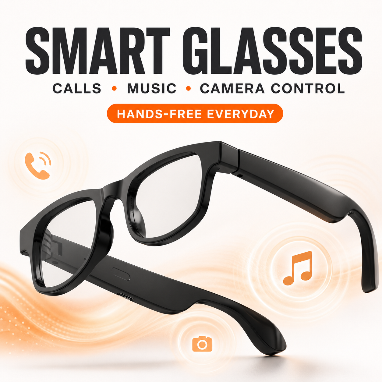 👓Lightweight Smart Glasses with Hands-Free Control