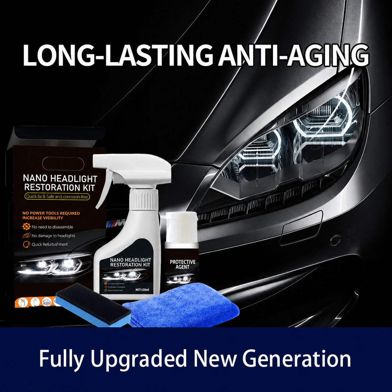 🔥🚘 Nano Headlight Restoration  Kit