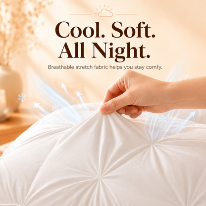 Free shipping☁️Fluffy Cloud Neck Support Pillow – Cooling Breathable Comfort for Side, Back & Stomach Sleepers 😴