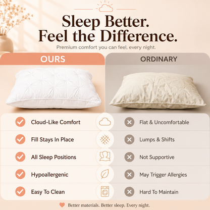 Free shipping☁️Fluffy Cloud Neck Support Pillow – Cooling Breathable Comfort for Side, Back & Stomach Sleepers 😴