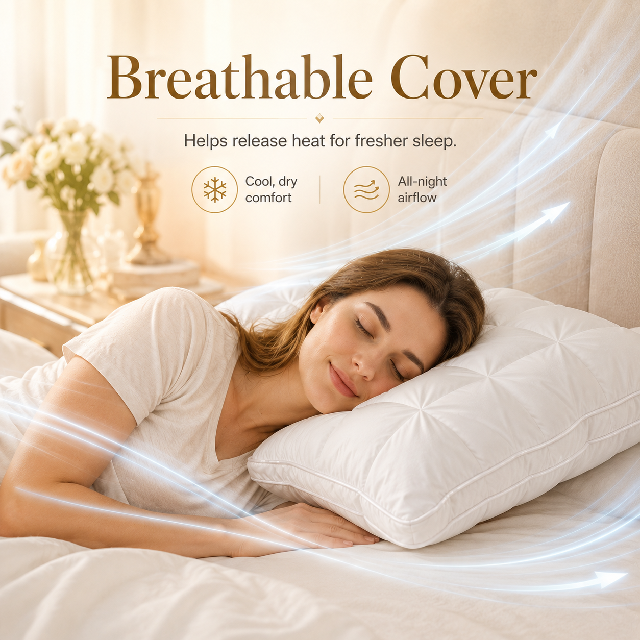 Free shipping☁️Fluffy Cloud Neck Support Pillow – Cooling Breathable Comfort for Side, Back & Stomach Sleepers 😴