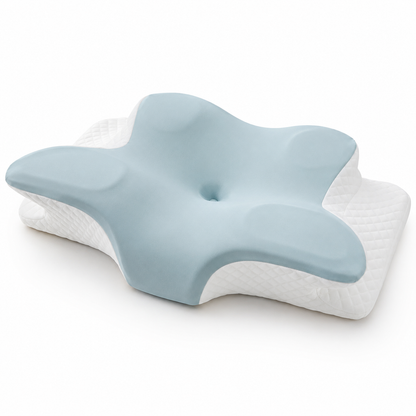 Free shipping//Butterfly Ergonomic Cooling Memory Foam Cervical Pillow, Orthopedic Neck Support Contour Pillow for Side Back Stomach Sleepers