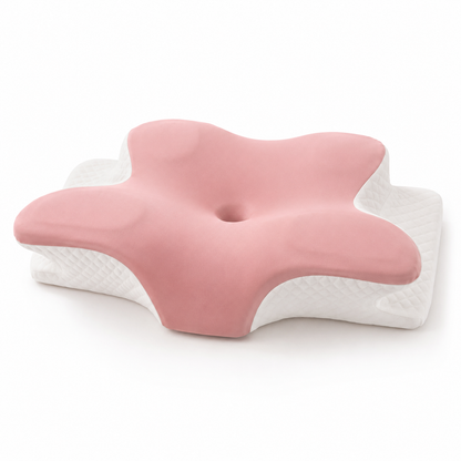 Free shipping//Butterfly Ergonomic Cooling Memory Foam Cervical Pillow, Orthopedic Neck Support Contour Pillow for Side Back Stomach Sleepers