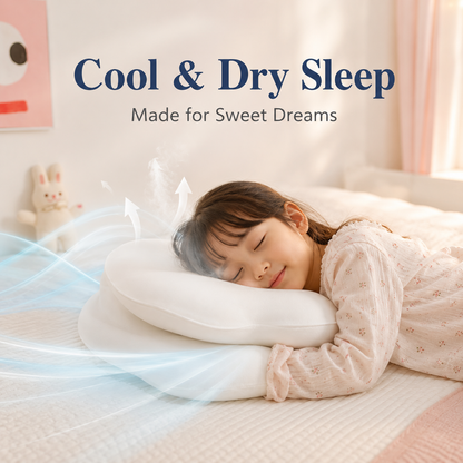Cloud Shaped Memory Foam Pillow for Kids & Elderly, Ergonomic Cervical Pillow with Multi-Height Options, Soft Safe Pillow for Neck Pain Relief
