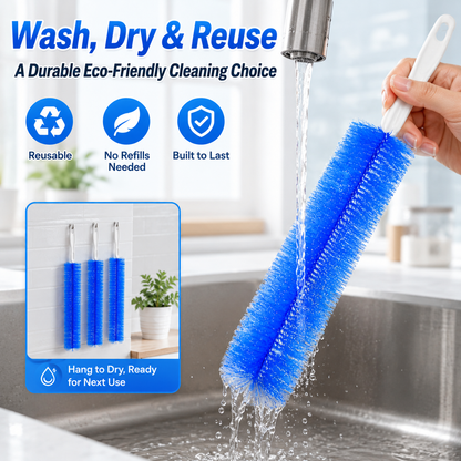 Bendable Microfiber Head,Reusable Dust Remover,Fan Cleaner Brush,Duster,Cleaner Brush,Washable,ldeal for Ceiling Fan Blades,Curtains,Air Vents,Cars Et.
