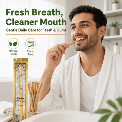 Thin Sewak Al-Falah Miswak Natural Toothbrush Sticks Oral Daily Comfort (Indvidually Wrapped)