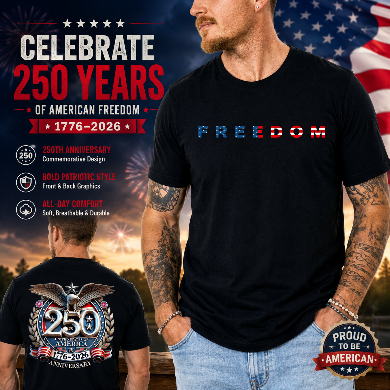Freedom 250th Anniversary Shirt