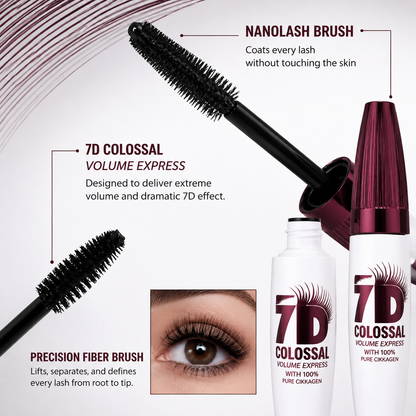 🔥Limited-time offer✨7D Colossal Mascara – 7X Volume, 24H Waterproof & Smudge-Proof