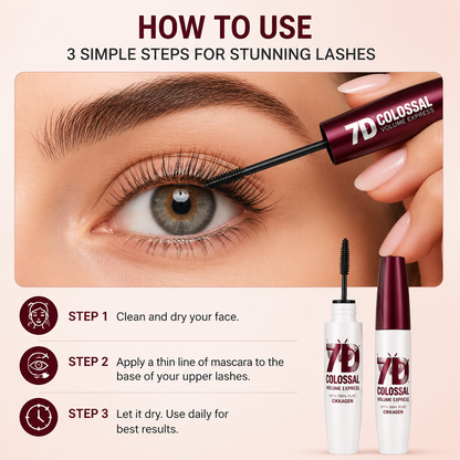 🔥Limited-time offer✨7D Colossal Mascara – 7X Volume, 24H Waterproof & Smudge-Proof